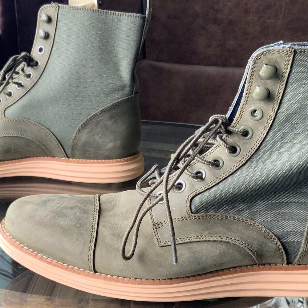 COLE HAAN LUNARGRAND LACE BOOT - GREEN